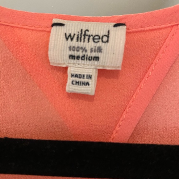 Aritzia Orange Babylone Wilfred Silk Racerback Casual Dress, Size medium, new - Picture 3 of 4